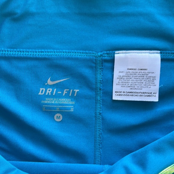 Nike Dri-Fit Turquoise w/Neon Stripes Athletic Tennis Skort-M Top Sold Separate - Picture 4 of 7